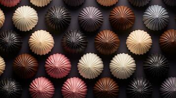 génératif ai, Chocolat bonbons des balles, proche en haut traditionnel brésilien brigadeiro photo