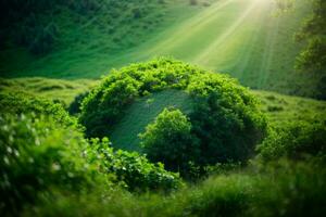 vert planète - Terre. ai généré photo