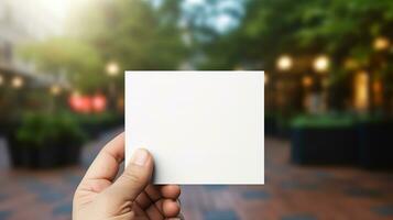 une blanc carré Vide papier feuille ai génératif photo