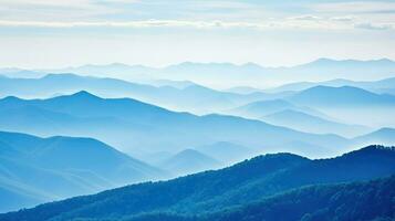 la nature bleu crête montagnes ai généré photo