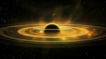 extérieur Saturne astral vortex ai généré photo