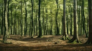 la nature hêtre forêt forêt ai généré photo