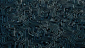 abstrait neural réseau labyrinthe ai généré photo