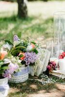 décorations de mariage élégantes en fleurs naturelles