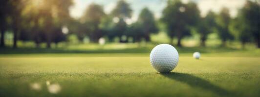 balle de golf sur cours. ai généré photo