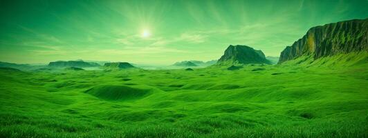 vert planète - Terre. ai généré photo
