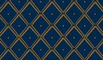 argyle sans couture foncé géométrique modèle. marine bleu avec mince d'or à pois doubler. ai génératif photo