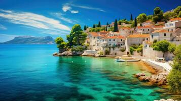 tourisme croate adriatique côte ai généré photo