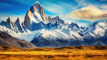 andes patagonien pics spectaculaire ai généré photo