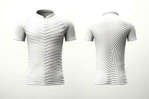 maquette des sports Football équipe uniformes blanc chemise, génératif ai illustration photo