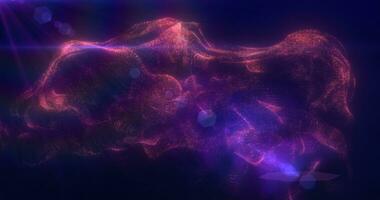 abstrait flottant liquide de énergie violet particules embrasé magique Contexte photo
