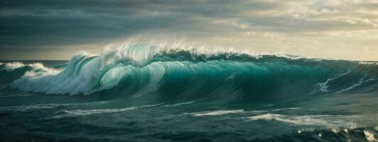 océan vague. ai généré photo