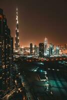 magnifique Dubai à nuit photo