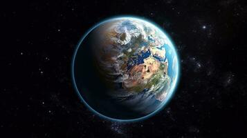 Terre planète. génératif ai photo