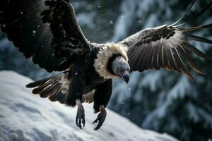 condor en volant montagnes. produire ai photo