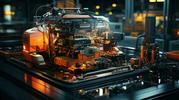 haute technologie futuriste industriel machine pour production photo