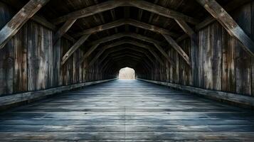 minimaliste Haut vue de rustique en bois couvert pont Contexte avec vide espace pour texte photo