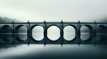 longue exposition minimalisme capturer le éthéré beauté de vieux le fer cambre des ponts photo