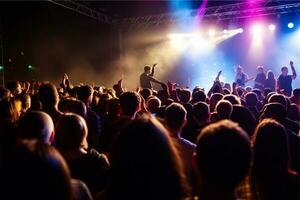 génératif ai. été la musique Festival le ultime fête de la musique et communauté. photo