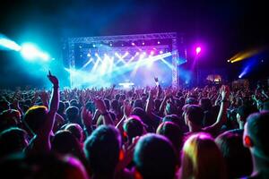 génératif ai. été la musique Festival le ultime fête de la musique et communauté. photo