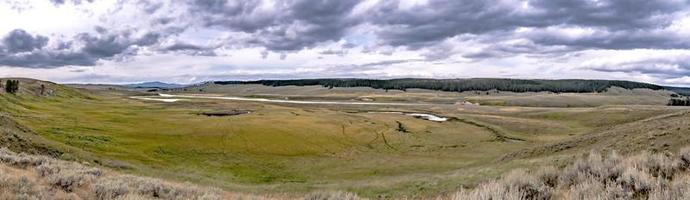 vallée de Hayden et rivière Yellowstone, parc national de Yellowstone photo