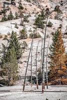 des sources chaudes gigantesques dans le parc national de Yellowstone. Etats-Unis photo