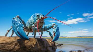 photo de une yabby en dessous de bleu ciel. génératif ai