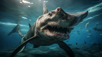 faune la photographie de photo de marteau requin. génératif ai