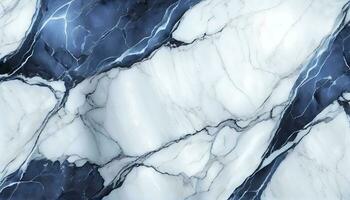 génératif ai, brillant bleu et blanc marbre texture photo
