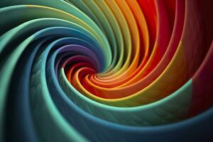 géométrique spirale modèle dans vibrant et énergique couleurs. une professionnel Couleur classement expérience. ai génératif photo