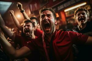 Anglais Football Ventilateurs célébrer une la victoire photo