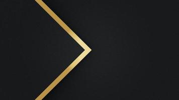 fond de triangle noir modèle abstrait avec des lignes rayées dorées. style de luxe. pour l'annonce, l'affiche, le modèle, la présentation d'entreprise. photo