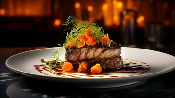 photo de pfeffernusse comme une plat dans une haut de gamme restaurant. génératif ai