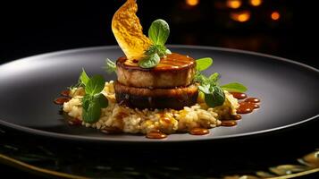 photo de mafrouké comme une plat dans une haut de gamme restaurant. génératif ai