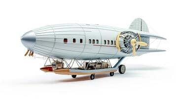 affichage une 3d miniature Zeppelin. génératif ai photo