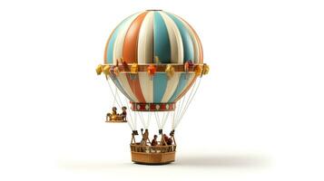 affichage une 3d miniature traditionnel chaud air ballon. génératif ai photo