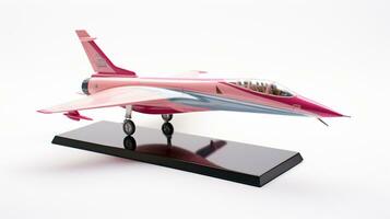 affichage une 3d miniature supersonique jet. génératif ai photo