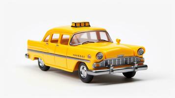 affichage une 3d miniature Taxi. génératif ai photo