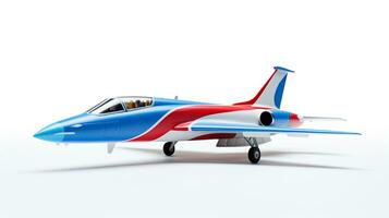 affichage une 3d miniature supersonique jet. génératif ai photo