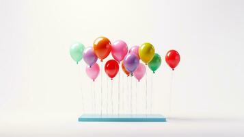 affichage une 3d miniature spécial forme ballon. génératif ai photo