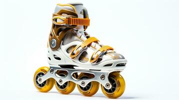 affichage une 3d miniature rouleau patins. génératif ai photo