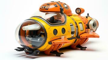 affichage une 3d miniature habité submersible. génératif ai photo