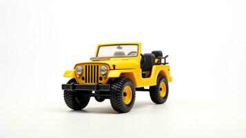 affichage une 3d miniature jeep. génératif ai photo