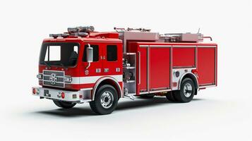 affichage une 3d miniature camion de pompier. génératif ai photo