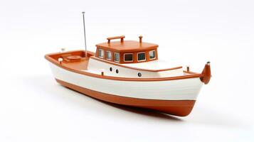 affichage une 3d miniature bateau. génératif ai photo