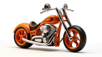 affichage une 3d miniature bobber moto. génératif ai photo