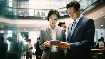 affaires gens travail ensemble, ai généré photo