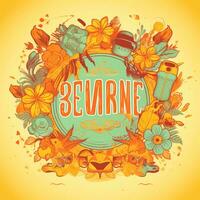 Bienvenue été bannière illustration photo