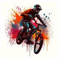 Montagne Cyclisme concept illustration photo