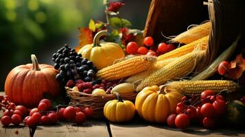 récolte saison, corne d'abondance, des fruits, légumes, Les agriculteurs' marché photo